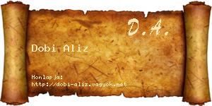 Dobi Aliz névjegykártya